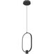 Saros Pendant Ceiling Light in Matte Black, LED