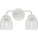 Quillan 2 Light 14.5 inch White Plaster Bathroom Vanity Light Wall Light