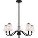 McKinney 5 Light 29.5 inch Matte Black Chandelier Ceiling Light