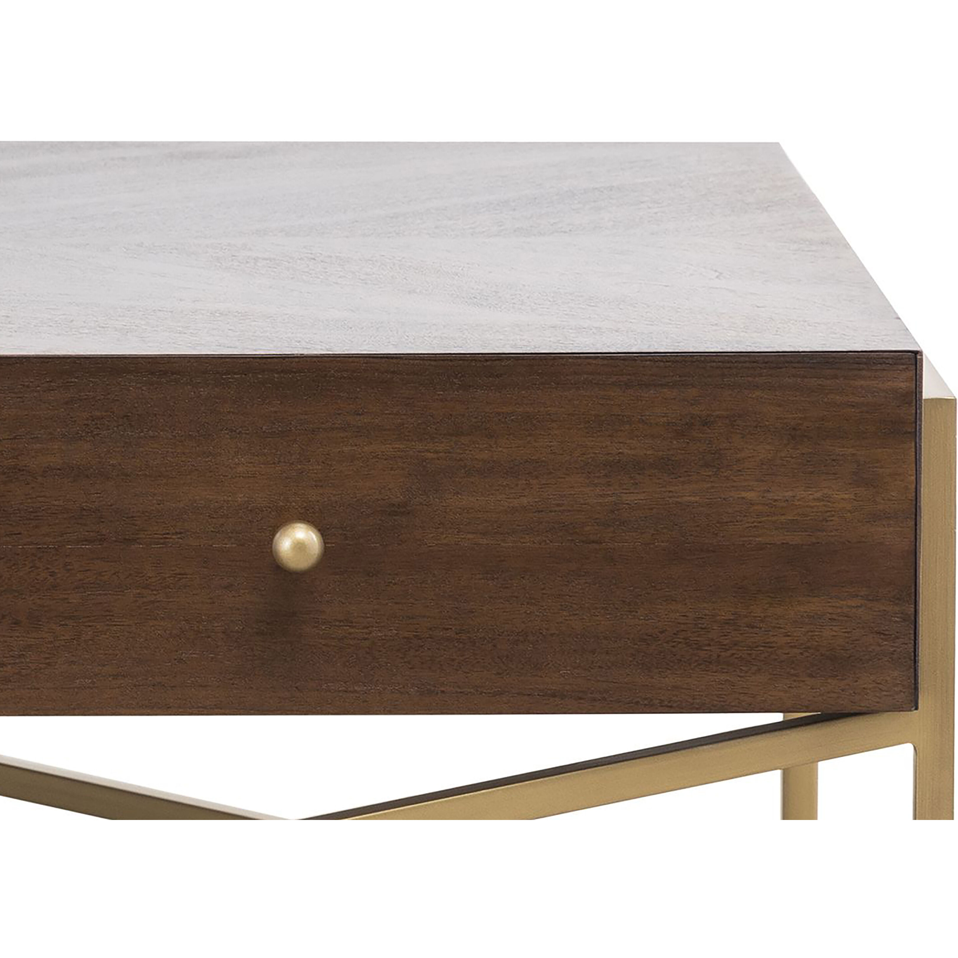 Guilford 48 X 29 inch Mahogany with Satin Brass Coffee Table