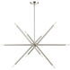 Soho Linear Chandelier Ceiling Light in Brushed Nickel