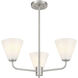 Blair 3 Light 24 inch Satin Nickel Chandelier Ceiling Light