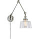 Soho 35 inch 100 watt Polished Nickel Swing Arm Wall Sconce Wall Light
