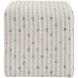 Joie 18 inch White and Sea Blue Ottoman