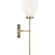 Joss 1 Light 6 inch Aged Brass ADA Sconce Wall Light