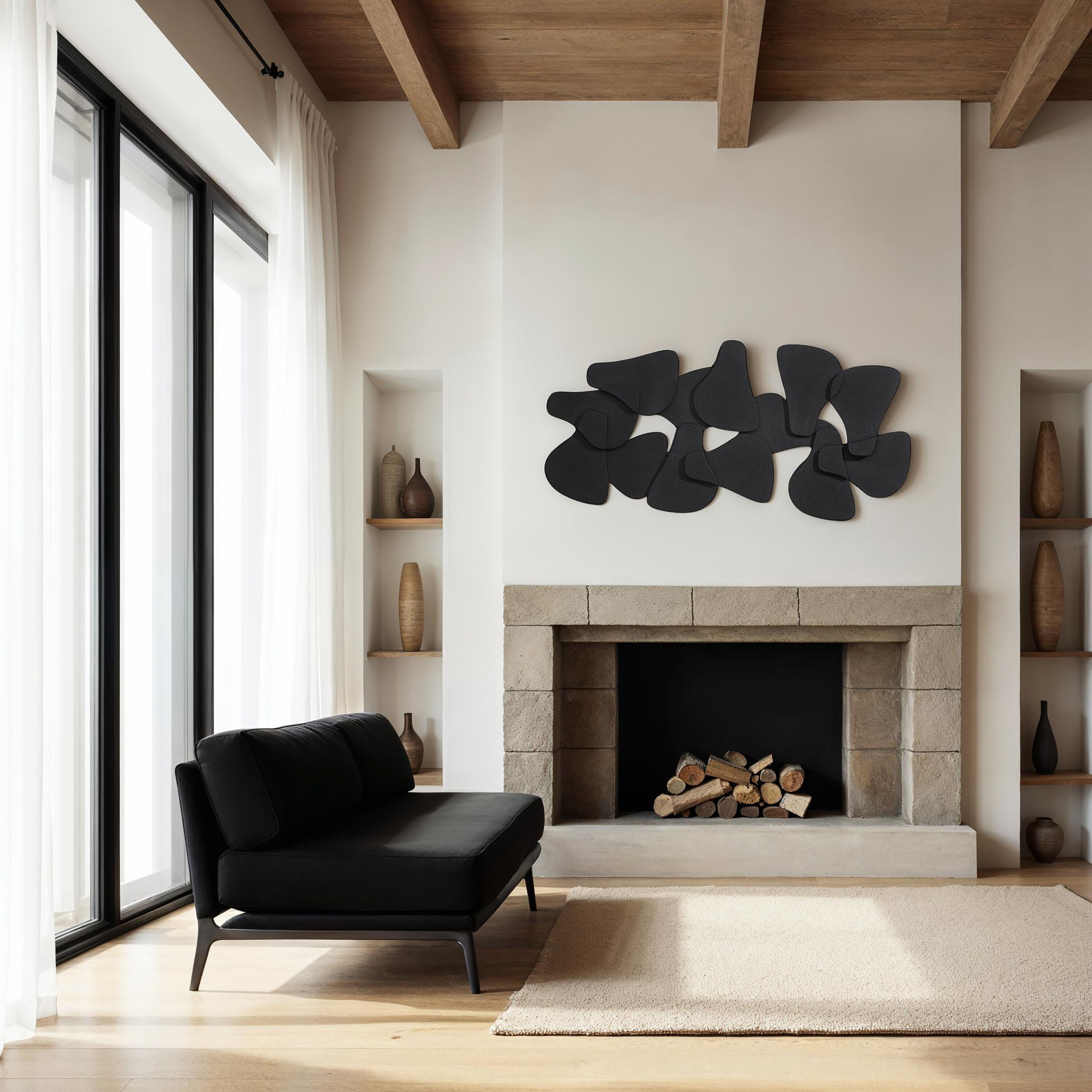 Scorpio Texture Matte Black Wall Decor