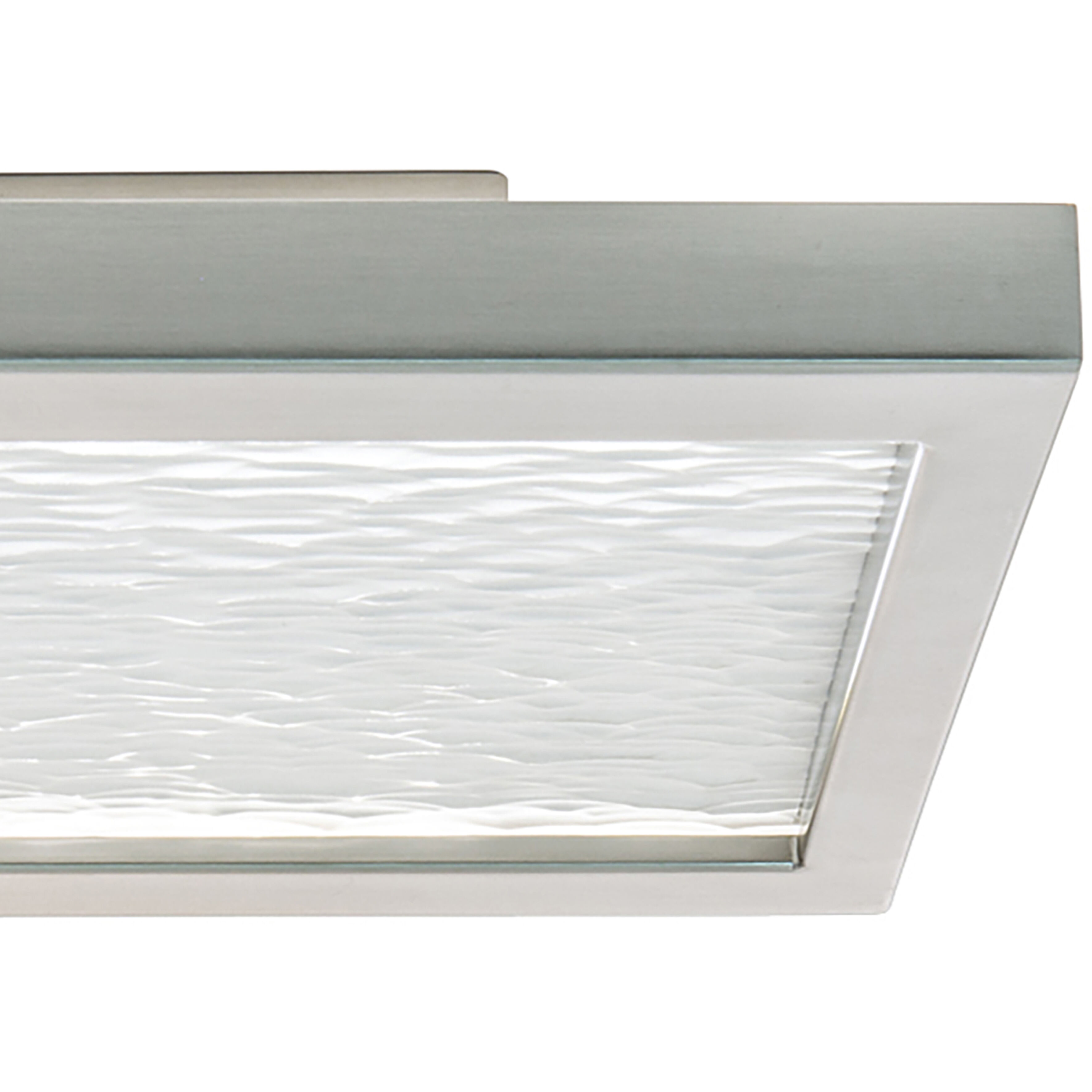 For-Square LED 12 inch Brushed Nickel Flush Mount Ceiling Light