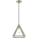 Geometric 1 Light 14 inch Brushed Nickel Mini Pendant Ceiling Light