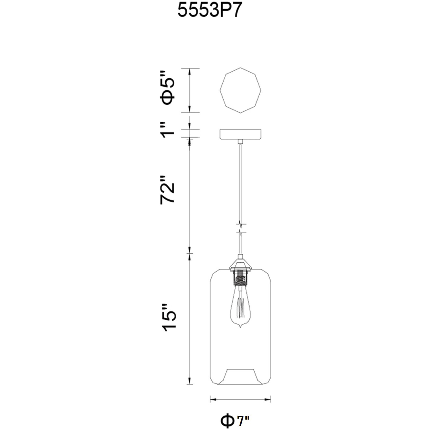 Glass 1 Light 7 inch Black Down Mini Pendant Ceiling Light in Cognac