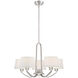 Studio 5 Light 26 inch Satin Platinum Chandelier Ceiling Light