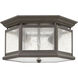 Estate Series Edgewater 2 Light 13 inch Oil Rubbed Bronze Outdoor Flush Mount
