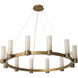 Castro 12 Light 53.54 inch Antique Brass with Alabaster Chandelier Ceiling Light