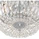Waltham 3 Light 14 inch Polished Chrome Flush Ceiling Light in Clear Hand Cut