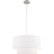 Clark 1 Light 20 inch Brushed Nickel Pendant Chandelier Ceiling Light