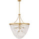 Myra 9 Light 35 inch Distressed Brass Chandelier Ceiling Light