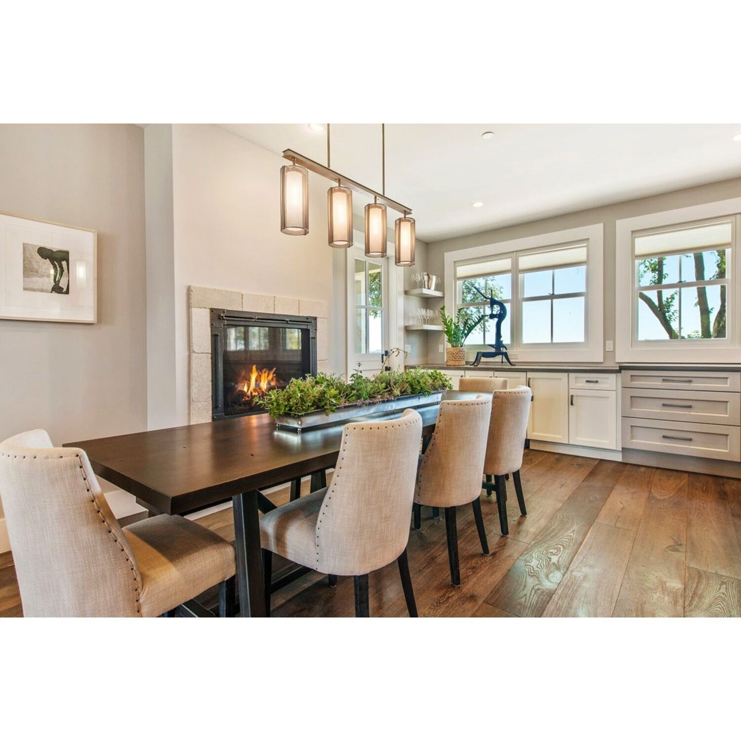 Uptown Mesh LED 43.3 inch Matte Black Linear Pendant Ceiling Light in Frosted, 2700K LED