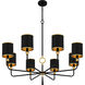 Lockery 8 Light 40 inch Matte Black Chandelier Ceiling Light