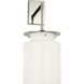 Ray Booth Elias LED 9 inch Polished Nickel Sconce Wall Light in White Glass