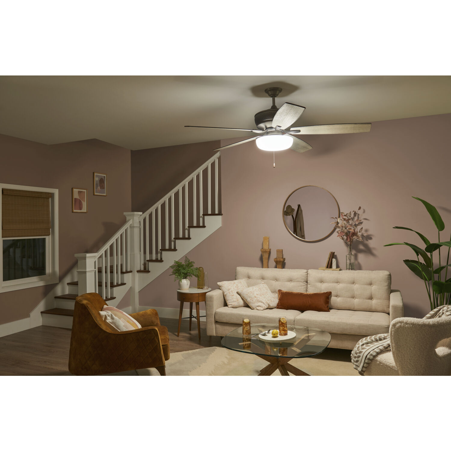 Soft Modern LED White Fan Light Kits