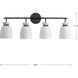 Lexie 4 Light 30 inch Matte Black Bathroom Vanity Light Wall Light
