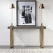 Kea 60 inch Dark Walnut Stain and Brushed Brass Console Table