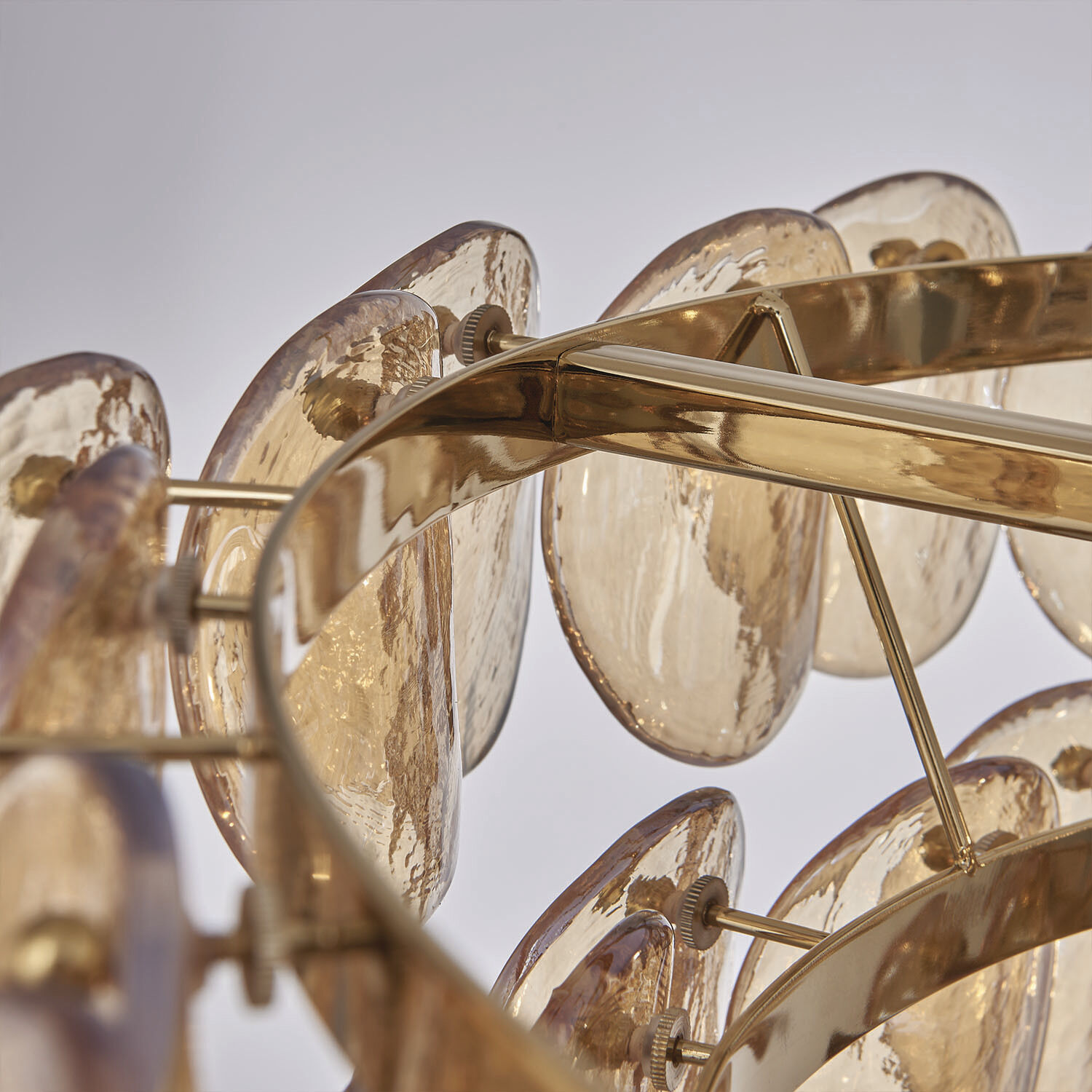 Uroko 8 Light 28 inch Polished Winter Brass Pendant Ceiling Light