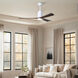 Atlas Patricia-3 60 inch Gloss White with Walnut Tone Blades Ceiling Fan, Atlas