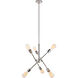Axel 6 Light 17 inch Polished Nickel Pendant Ceiling Light