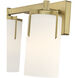 Froselle 2 Light 13.25 inch Vintage Brass Bathroom Vanity Light Wall Light