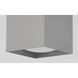 LED Square Cylinder Outdoor Wall Mount in Metallic Grey, LED Lamping, Progress LED