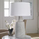 Scouts 29 inch 150.00 watt Gray and Off-White Matte Glaze with Brushed Nickel Table Lamp Portable Light