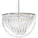 Murano 4 Light 19.69 inch Clear Acrylic with Nickel Chandelier Ceiling Light