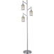 Evelyn 68 inch 60.00 watt Satin Nickel Floor Lamp Portable Light