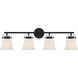 Kaden 4 Light 34 inch Black Bathroom Vanity Light Wall Light, Essentials