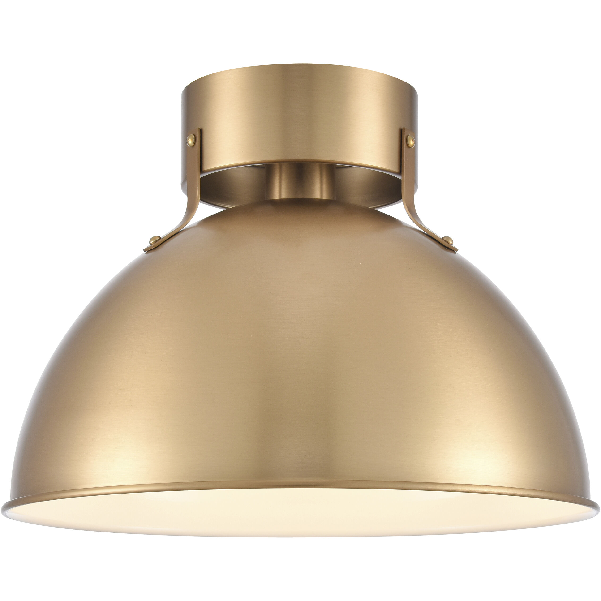 Zayne 1 Light 12 inch Brushed Gold Semi Flush Mount Ceiling Light