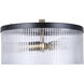 Jenner 3 Light 15 inch Black/Gold Chandelier Ceiling Light