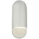 Ambiance Collection - Capsule LED 5 inch Matte White Outdoor Wall Sconce in Dedicated LED, 4D x 14H, Form+Finish+Function