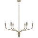 Palmer 6 Light 34.5 inch Antiqued Brass Chandelier Ceiling Light