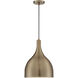 Bellcap 1 Light 12 inch Burnished Brass Pendant Ceiling Light
