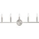Sawyer 5 Light 32 inch Satin Nickel Vanity Light Wall Light