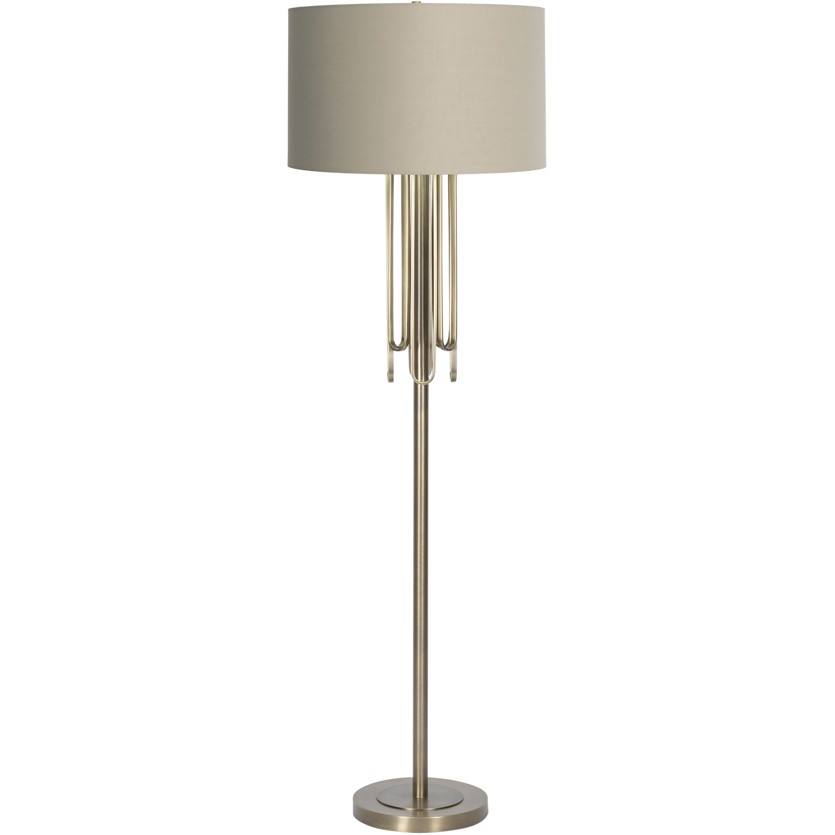 Deanna 63.75 inch 150.00 watt Antique Brass Floor Lamp Portable Light