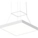 Pi 1 Light 24 inch Satin White Pendant Ceiling Light