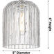 Ballston Bridal Veil 1 Light 5 inch White Polished Chrome Sconce Wall Light