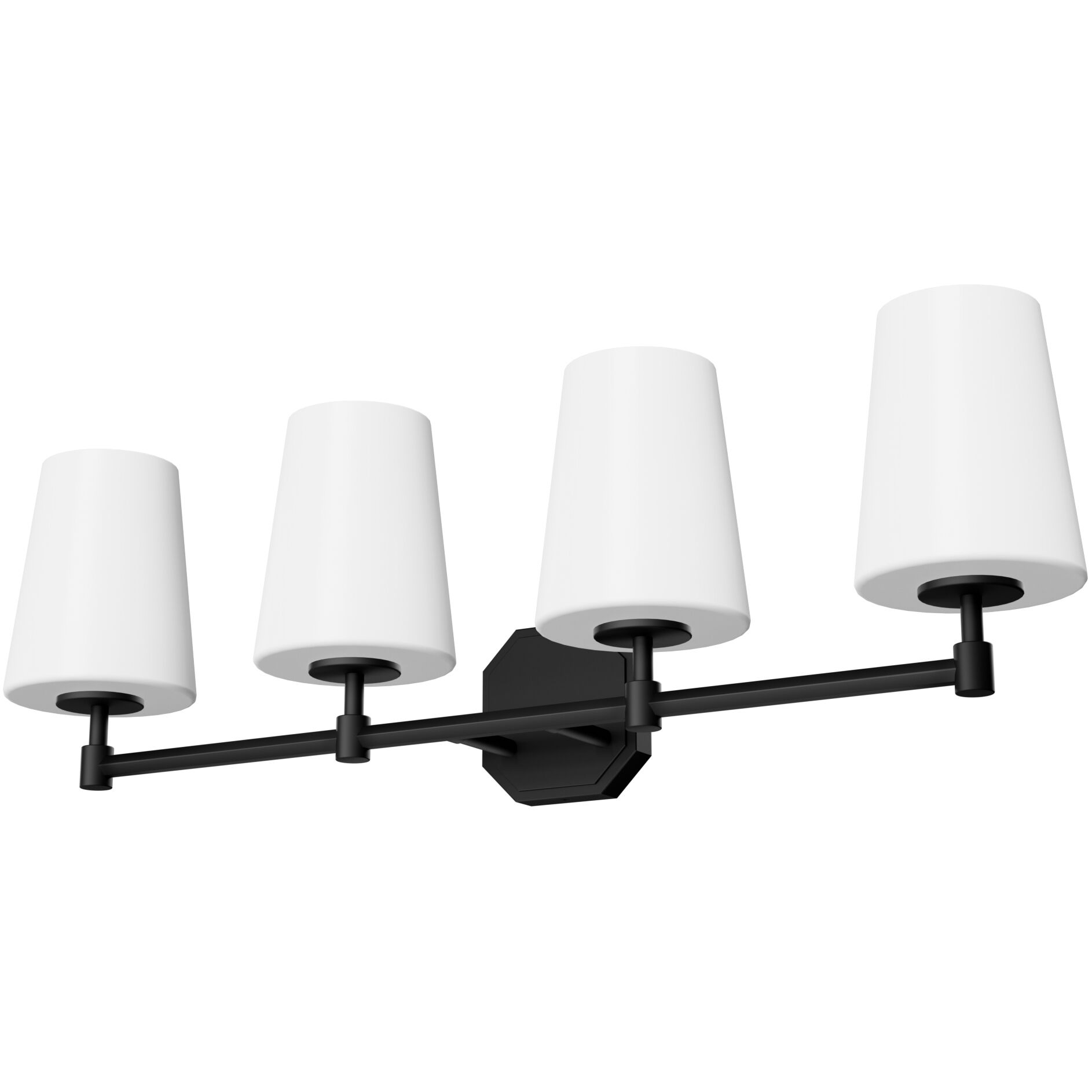 Nolita 4 Light 30 inch Matte Black Vanity Light Wall Light