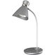 Contemporary 16 inch 6.00 watt Silver Task Table Lamp Portable Light, Gooseneck