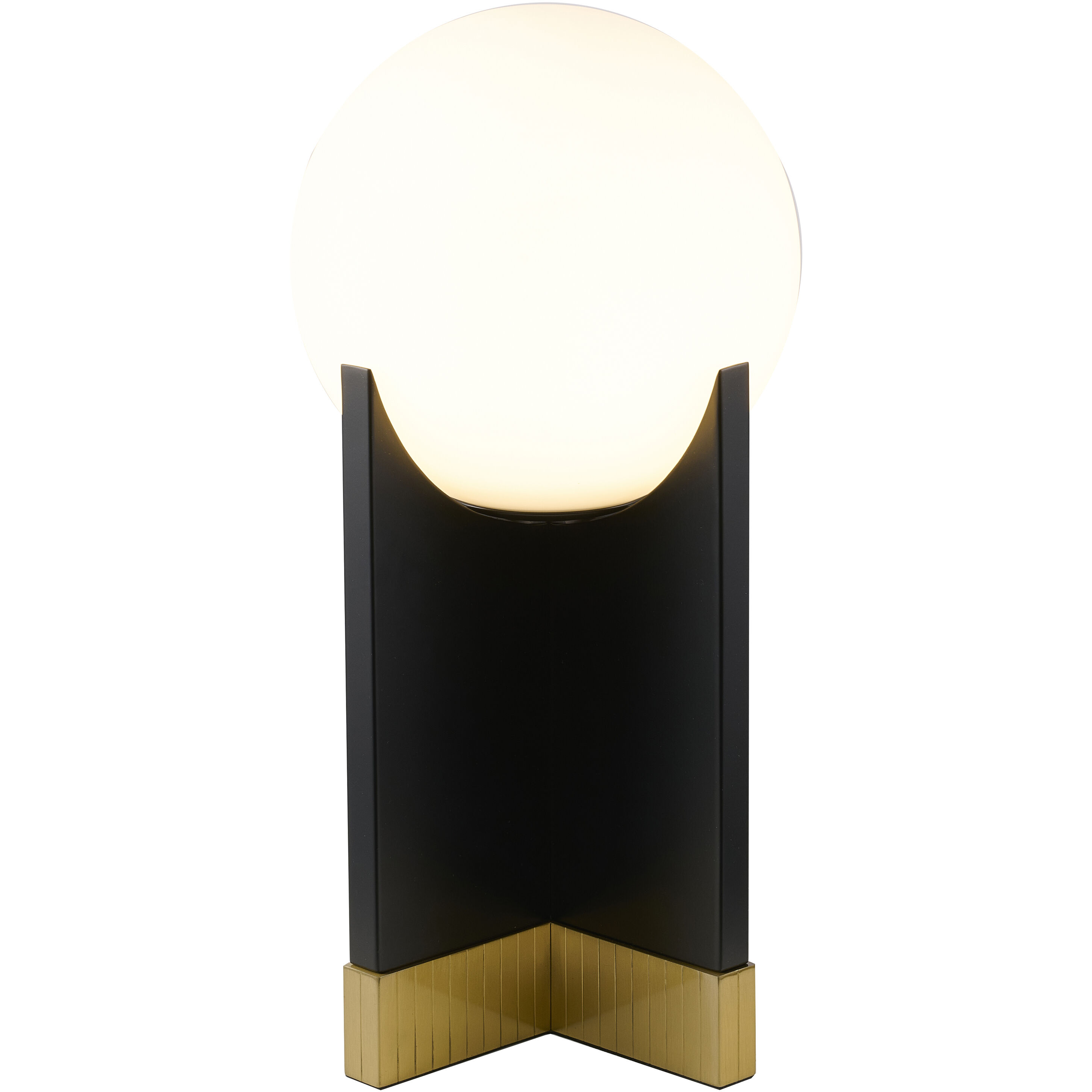 Canada 17.7 inch 40 watt Satin Brass & Black Table Lamp Portable Light