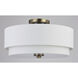 Burnaby LED 16 inch Matte Brass Semi-Flush Mount Ceiling Light