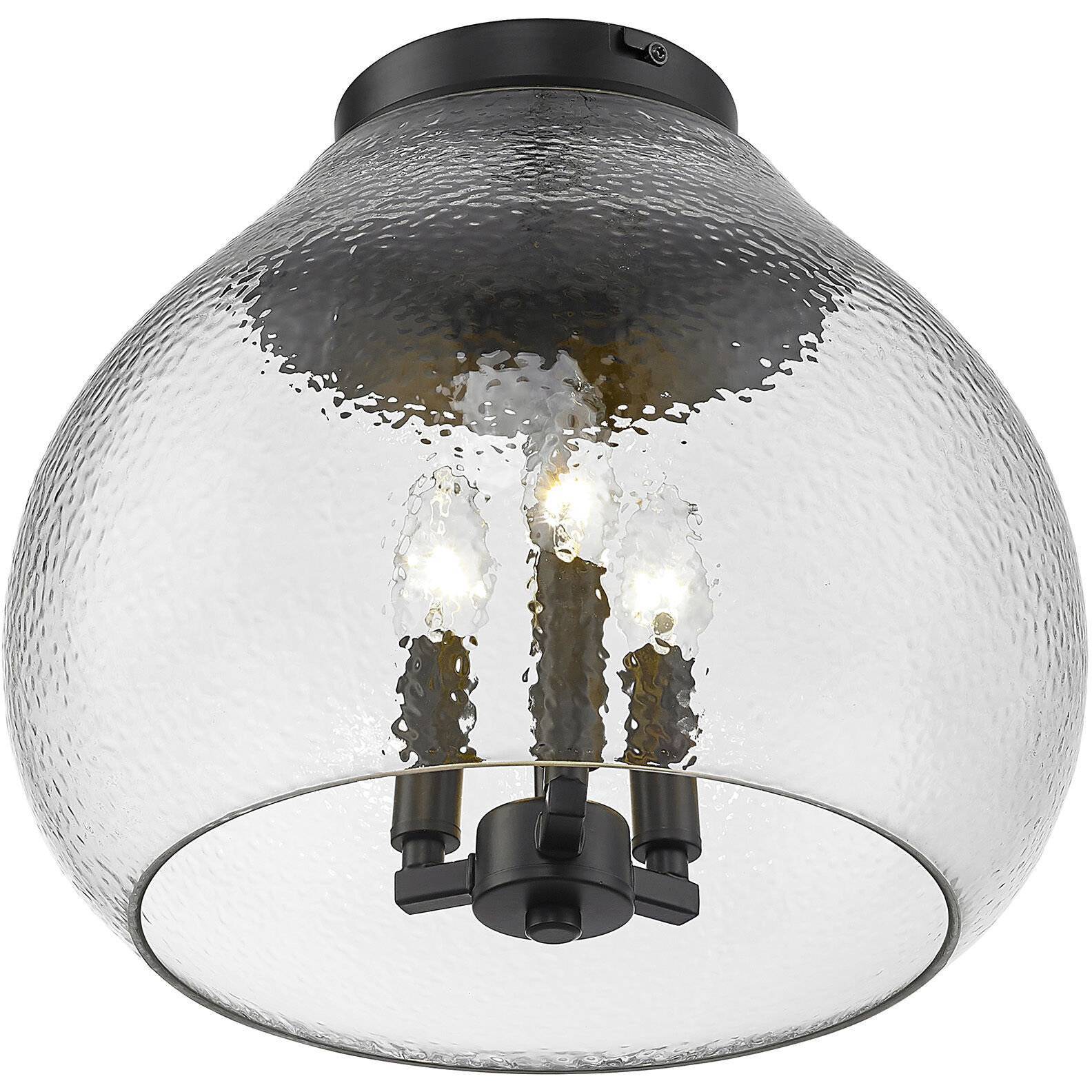 Ariella 3 Light 13.75 inch Matte Black Flush Mount Ceiling Light