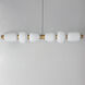 Soji LED 60 inch Black and Gold Linear Pendant Ceiling Light