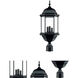 Madison 3 Light 22 inch Matte Black Exterior Post Mount Light